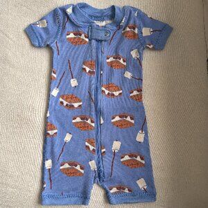 Hanna Andersson Baby 2-Way Zip Shortie Sleeper - S'Mores, 3-6 Months